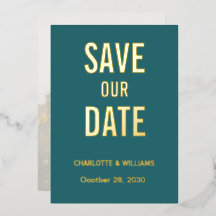 Jade Foto-overlay Save The Date Goud  