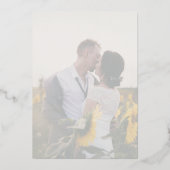 Jade Foto-overlay Save The Date Goud Folie Uitnodiging (Achterkant)