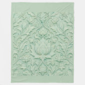 Jade Garden — Bleek Celadon Perzisch Fleece Deken (Voorkant)