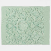 Jade Garden — Bleek Celadon Perzisch Fleece Deken (Voorkant (Horizontaal))