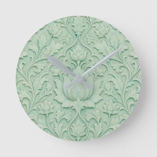 Jade Garden — Bleek Celadon Perzisch Ronde Klok (Voorkant)