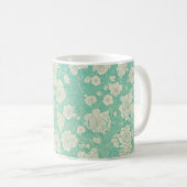 Jade Garden Floral Mug - Japanese Elegance Koffiemok (Voorkant rechts)
