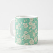 Jade Garden Floral Mug - Japanese Elegance Koffiemok (Voorkant links)
