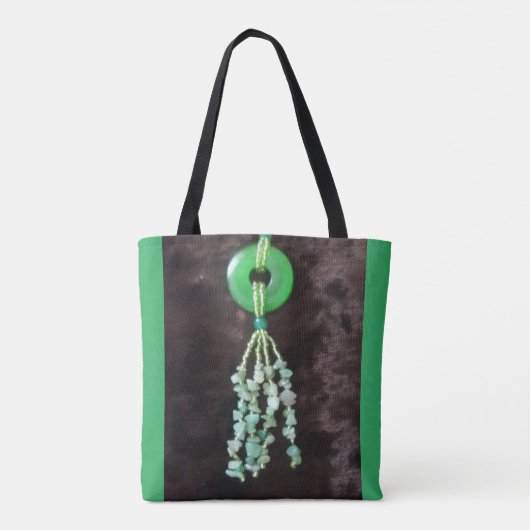 Jade Gemstone Pendant Tote Bag (Achterkant)