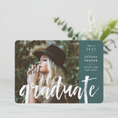 Jade | Gesetste overlay Graduation Party Kaart (Staand voorkant)