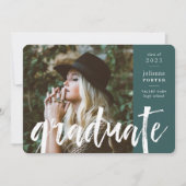 Jade | Gesetste overlay Graduation Party Kaart (Voorkant)