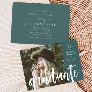 Jade Gesetste overlay Graduation Party Kaart