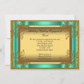 Jade Gouden Verjaardag Trouw Engagement TEMPLATE Kaart (Achterkant)