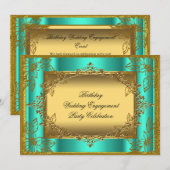 Jade Gouden Verjaardag Trouw Engagement TEMPLATE Kaart (Voorkant / Achterkant)