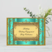 Jade Gouden Verjaardag Trouw Verlovings TEMPLATE Kaart (Staand voorkant)