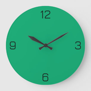 Jade Green 00A86B Kleur - Met optie om naam toe te Grote Klok