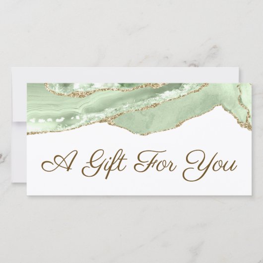 Jade Green agaat cadeaubon (Voorkant)