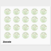 Jade Green Agaat Dank u Classic Ronde Sticker (Vel)
