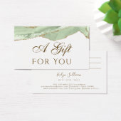 Jade Green Agaat Gift Kaart (Bureau)
