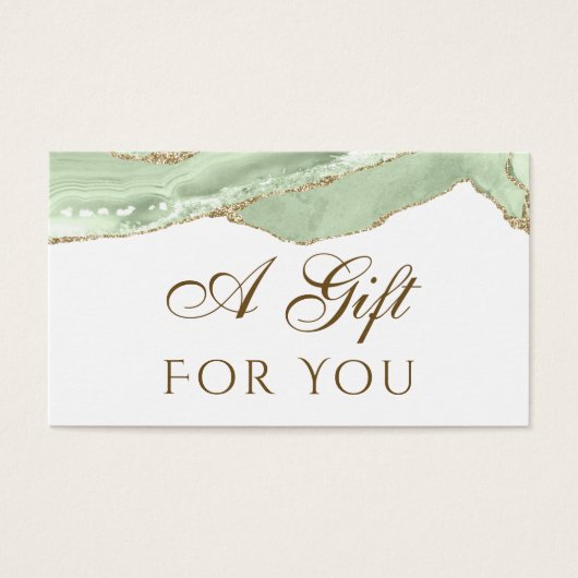 Jade Green Agaat Gift Kaart (Voorkant)