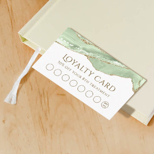 Jade Green Agaat Loyaliteit Kaart Visitekaartje