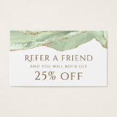 Jade Green Agaat Referral Kaart (Voorkant)