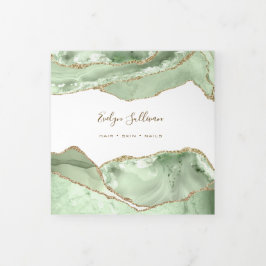 Jade Green Agaat Trifold Brochure Drieluik Kaart