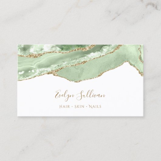 Jade Green Agaat visitekaartje (Voorkant)