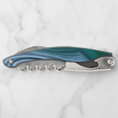 Jade Green and White Natuurlijke geode look Kurkentrekker (Achterkant)