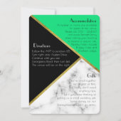 Jade Green Art Deco Bruiloft Aanvullende informati Kaart (Voorkant)