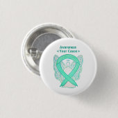 Jade Green Awareness Ribbon Angel Button Pins (Voorkant /achterkant)