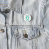 Jade Green Awareness Ribbon Angel Button Pins (In situ)