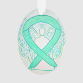 Jade Green Awareness Ribbon Angel Ornament (achterkant)