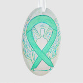 Jade Green Awareness Ribbon Angel Ornament (voorkant)