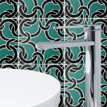 Jade Green Black Celtic Knot Seamless Pattern Tile Tegeltje<br><div class="desc">Elegant Celtic knot naadloos patroon om een spirituele aanraking aan uw huis toe te voegen.</div>