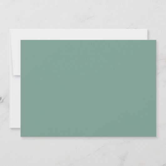 Jade Green Blauwgroen | Eenvoudig Modern 21 verjaa Kaart (Achterkant)