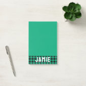 Jade Green Buffalo Controleer Witte Naam Post-it® Notes (Kantoor)