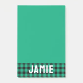 Jade Green Buffalo Controleer Witte Naam Post-it® Notes (Voorkant)