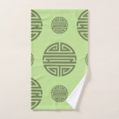 Jade Green Chinese Shou Longevity Character Bad Handdoek (Handdoek)