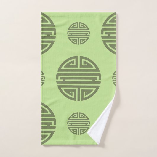 Jade Green Chinese Shou Longevity Character Bad Handdoek (Handdoek)