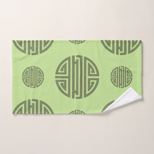 Jade Green Chinese Shou Longevity Character Bad Handdoek (Handdoek)