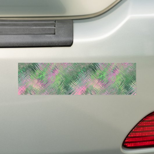 Jade Green Crystal Gel Pattern Bumpersticker (Op auto)