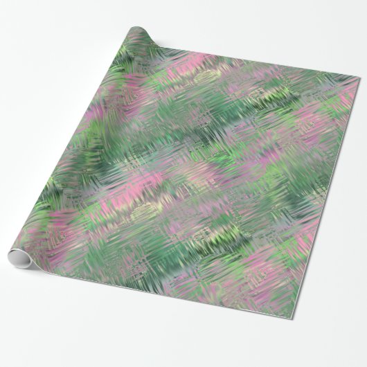 Jade Green Crystal Gel Pattern Cadeaupapier (Uitgerold)