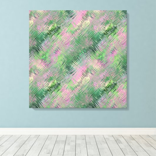 Jade Green Crystal Gel Pattern Canvas Afdruk (Insitu (Houten vloer))