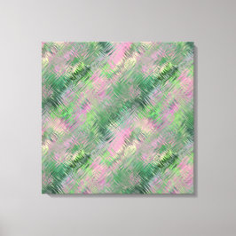 Jade Green Crystal Gel Pattern Canvas Afdruk