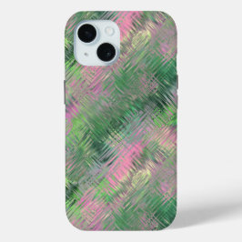 Jade Green Crystal Gel Pattern iPhone 15 Case