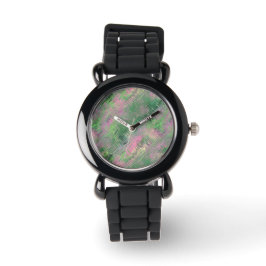 Jade Green Crystal Gel Pattern Horloge