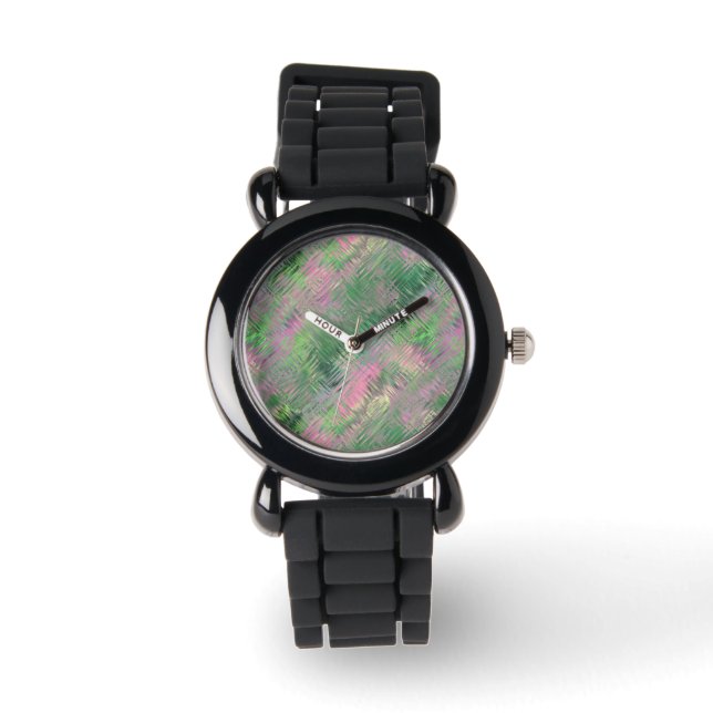 Jade Green Crystal Gel Pattern Horloge (Voorkant)