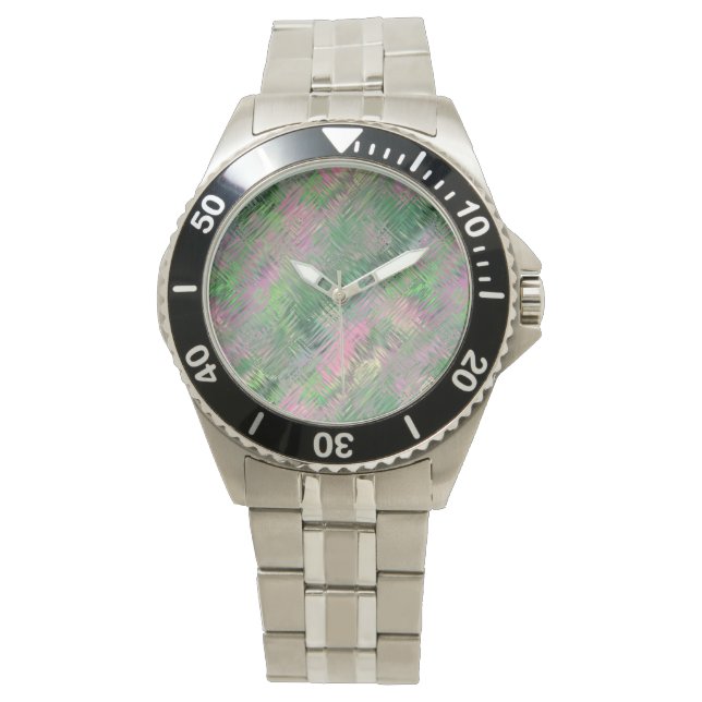 Jade Green Crystal Gel Pattern Horloge (Voorkant)