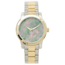 Jade Green Crystal Gel Pattern Horloge