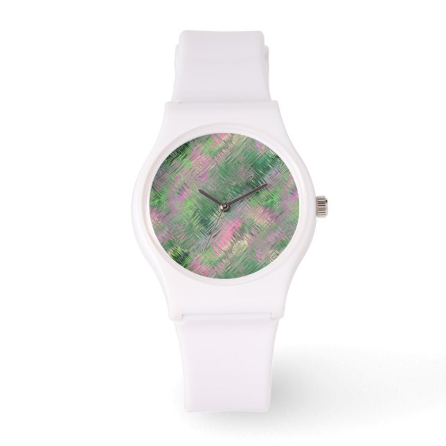 Jade Green Crystal Gel Pattern Horloge (Voorkant)