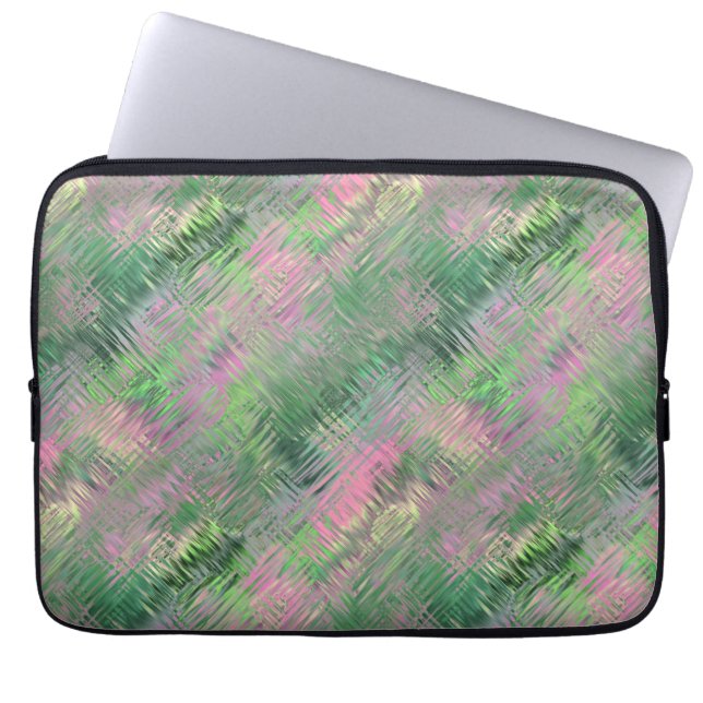 Jade Green Crystal Gel Pattern Laptop Sleeve (Voorkant)