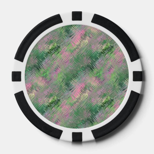 Jade Green Crystal Gel Pattern Pokerchips (Voorkant)