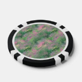 Jade Green Crystal Gel Pattern Pokerchips (Enkel)