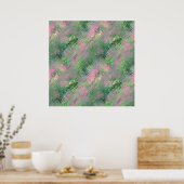 Jade Green Crystal Gel Pattern Poster (Keuken)